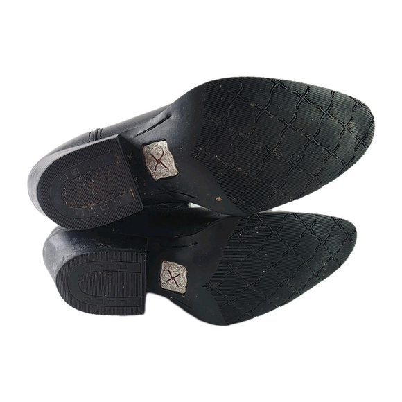 Twisted X Western Boots Womens 8 B Floral Embroidered ROUND TOE Black WWT0031 - Picture 7 of 8